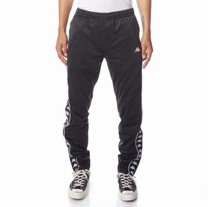 Kappa 222 Banda Aderno Track Pants Black White | YN5762301