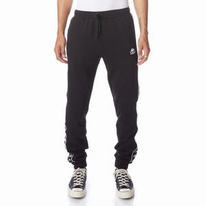 Kappa 222 Banda Alanz 2 Sweatpants Black White | RX3027196