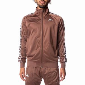 Kappa 222 Banda Anniston Track Jackets Brown White | RU0823716