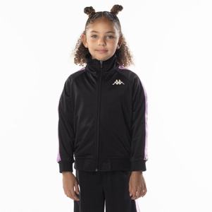 Kappa 222 Banda Anniston Track Jackets Black Purple | YN5492637