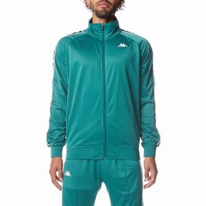 Kappa 222 Banda Anniston Track Jackets Green White | SG6157023