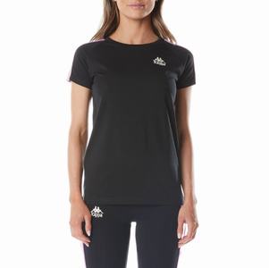 Kappa 222 Banda Apan T Shirts Black Purple | YL9208765