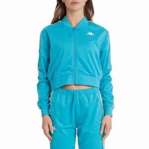 Kappa 222 Banda Asber 2 Cropped Track Jackets Light Turquoise | EX4632915