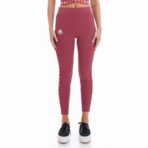 Kappa 222 Banda Baldhill Leggings Burgundy | MA0783594