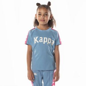 Kappa 222 Banda Balima T Shirts Light Blue Pink | SI8673902