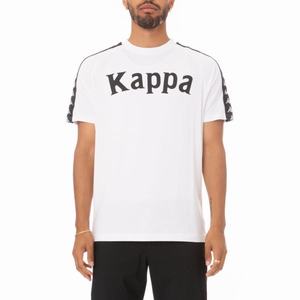 Kappa 222 Banda Balima T Shirts White Black White | DC6128403