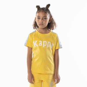Kappa 222 Banda Balima T Shirts Yellow Light Blue | UW3956827