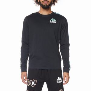 Kappa 222 Banda Bones T Shirts Black Olive | JP7059641