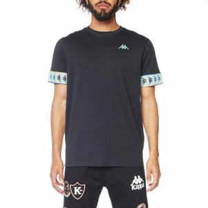 Kappa 222 Banda Bowieshirt T Shirts Black Olive | FW8659132
