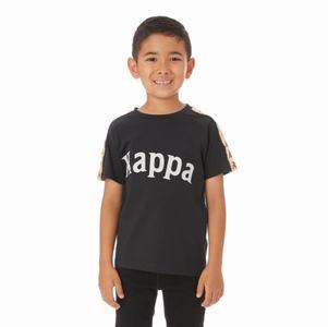 Kappa 222 Banda Deto T Shirts Black | AY2684150