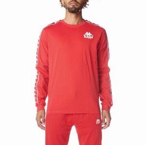 Kappa 222 Banda Lake 3 T Shirts Red White | CX7496820