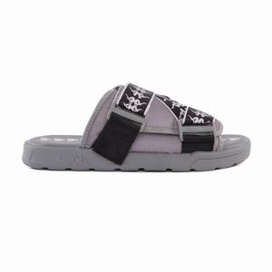Kappa 222 Banda Mitel 1 Sandals Grey Black White | UQ6753029