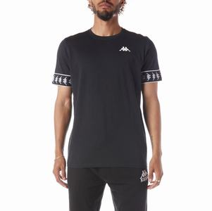Kappa 222 Banda Niji 2 T Shirts Black White | OK5734068