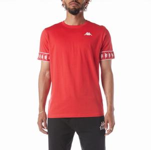 Kappa 222 Banda Niji 2 T Shirts Red White | MP2495108