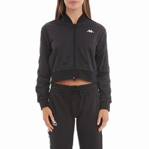 Kappa 222 Banda Ponce Cropped Track Jackets Black | CM5826497