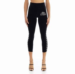 Kappa 222 Banda Slit Leggings Black | JS4837109