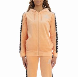 Kappa 222 Banda Stech Zip Hoodie Orange Coral | BH4018573