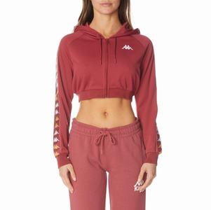 Kappa 222 Banda Tamworth Hoodie Burgundy | LK5894627
