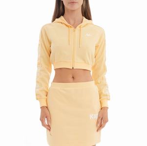 Kappa 222 Banda Tamworth Hoodie Light Yellow White | OL6481730