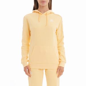 Kappa 222 Banda Thebundaberg Hoodie Light Yellow White | CK8071456