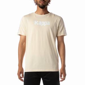 Kappa 222 Banda Torio T Shirts Beige White | OX8935126