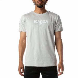 Kappa 222 Banda Torio T Shirts Grey White | SH0946782