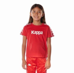 Kappa 222 Banda Torio T Shirts Red | LT3468097