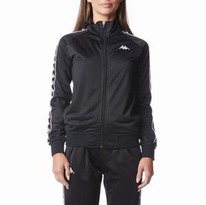Kappa 222 Banda Wanniston Slim Track Jackets Black White | FO0852746
