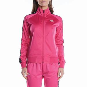 Kappa 222 Banda Wanniston Slim Track Jackets Pink Black | RL0283679