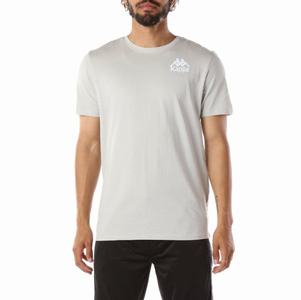 Kappa Authentic Ables T Shirts Grey White | YR5087136