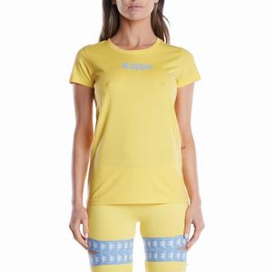 Kappa Authentic Amboasary T Shirts Yellow Light Blue | QS8296301