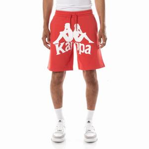 Kappa Authentic Anjuan Shorts Red White | ZE0894735