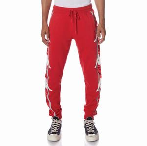Kappa Authentic Clint Sweatpants Red White | DZ6207489