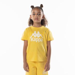 Kappa Authentic Esstesi T Shirts Yellow Brown | GK5198763