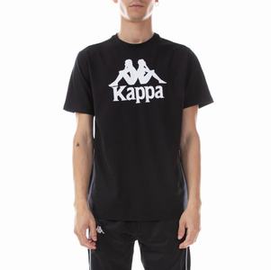 Kappa Authentic Estessi T Shirts Black White | YI8546703