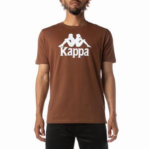Kappa Authentic Estessi T Shirts Brown White | LB7490182