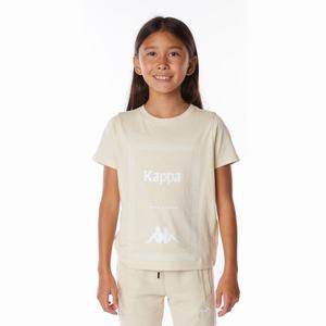Kappa Authentic Graphik Graphy T Shirts Beige | IK5438921