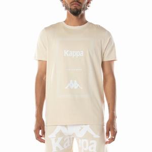 Kappa Authentic Graphik Graphy T Shirts Beige | XU2397180