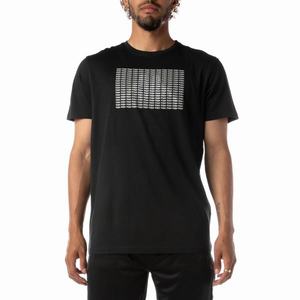 Kappa Authentic Graphik Ramone T Shirts Black White | GI2804719