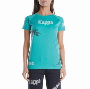 Kappa Authentic Graphik Tibi T Shirts Turquoise | QA2613478