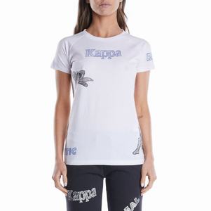 Kappa Authentic Graphik Tibi T Shirts White | MA8602354