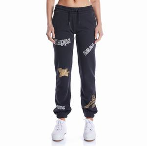 Kappa Authentic Graphik Tyssa Sweatpants Black Light Orange | UX9104627
