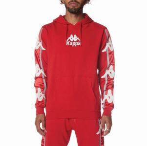 Kappa Authentic Hall Hoodie Red White | LA6927803