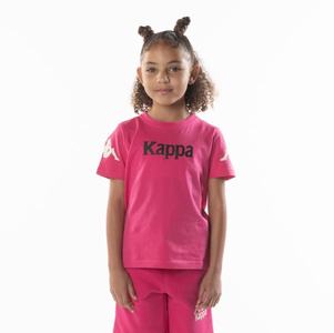 Kappa Authentic Paroo T Shirts Pink Black | QT0873914