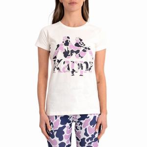 Kappa Authentic Pinkar T Shirts White Purple | OI1602597