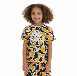 Kappa Authentic Pyllo T Shirts Black Light Orange | HW9850642