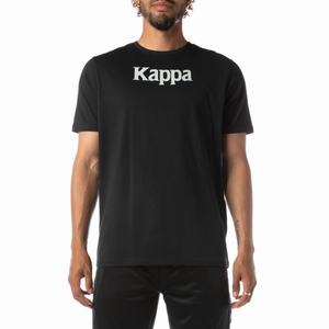 Kappa Authentic Runis T Shirts Black Grey | ER7208935