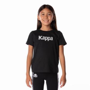Kappa Authentic Runis T Shirts Black | PU0786435