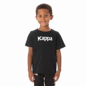 Kappa Authentic Runis T Shirts Black | UK2608375