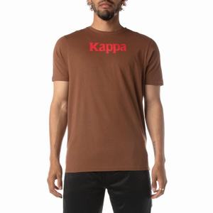 Kappa Authentic Runis T Shirts Brown Red | ST4326105